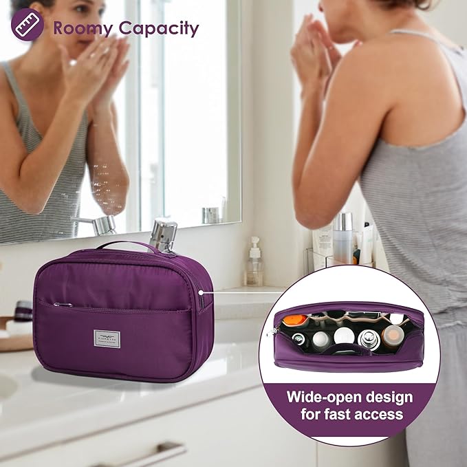 FIORETTO Womens Gym Tote Duffle Bag with Toiletry Bag, Sports Duffel Overnight Hospital Workout Carry on Bag for Girls with Wet Pocket & Shoe Compartment, Ideal for Travel, Swimming, Dance Purple-StrideForce Fitness