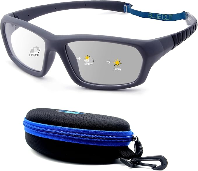 BLUE CUT Sports Protection Goggles, Photochromic Lenses Safety Glasses for Basketball, Pickleball and Outdoor Sports-StrideForce Fitness