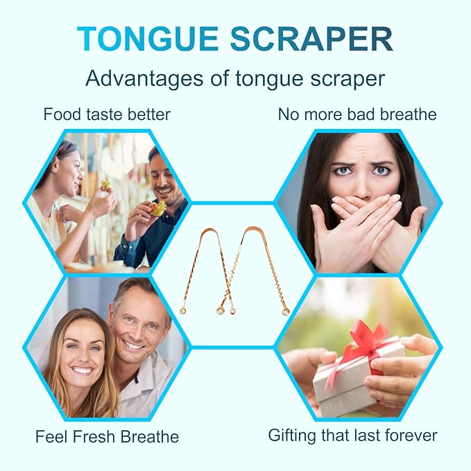 Wonder Care – Copper Tongue Cleaner Couples Pack | Copper Zig zag + Twister Cleaner | Tongue Cleaner Scraper for Adult | Ayurvedic Combo Pack Tongue Cleaner Scraper