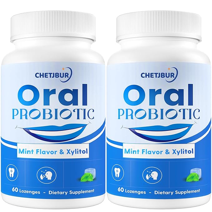 Oral Probiotics, 11 Billion CFU, with M18, A12, Oral Probiotics for Mouth Bad Breath for adults, Dry Mouth, Gum Health & Gum Restore, Chronic Halitosis, Fresh Breath, 120 Lozenges (Mint Flavor)