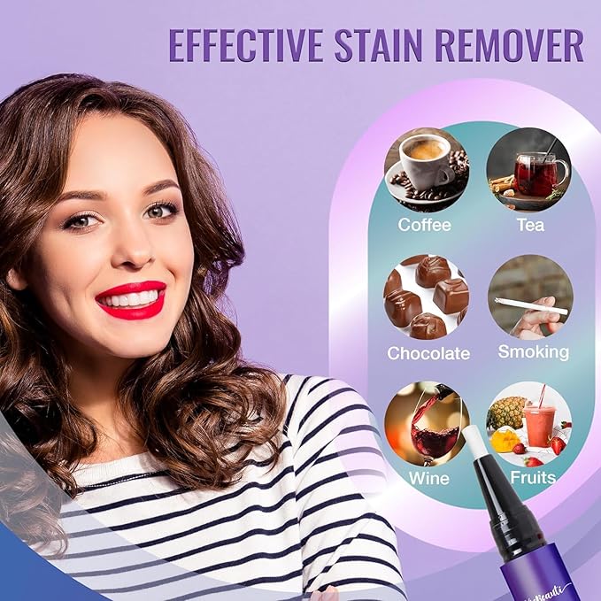 Viebeauti Teeth Whitening Pen Gel: Tooth Whitener with Carbamide Peroxide for Sensitive Teeth - Professional Dental Stain Remover for an Instant Bright Smile 0.2 Fl Oz