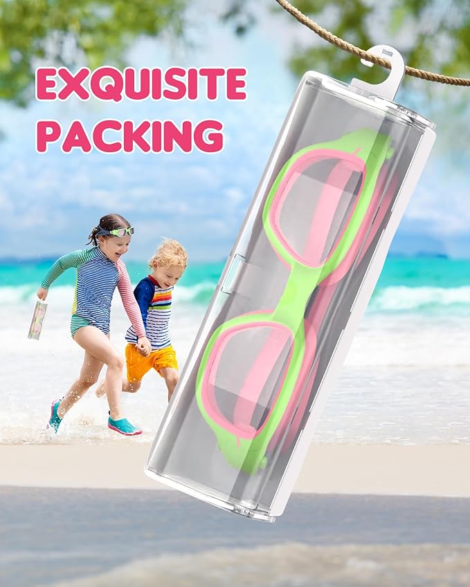 Kids Swim Goggles,Swimming Goggles for Kids 6-14, Anti-Fog UV Protection Pool Glasses for Boys Girls-StrideForce Fitness