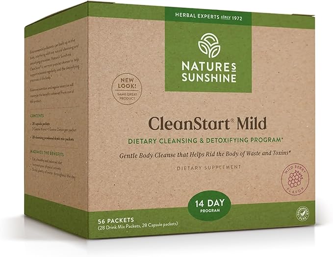 Nature's Sunshine CleanStart Mild, 56 Packets | Powerful Herbal Detox that Supports Natural, Everyday Cleansing of Waste from the Body-StrideForce Fitness