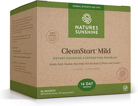 Nature's Sunshine CleanStart Mild, 56 Packets | Powerful Herbal Detox that Supports Natural, Everyday Cleansing of Waste from the Body-StrideForce Fitness