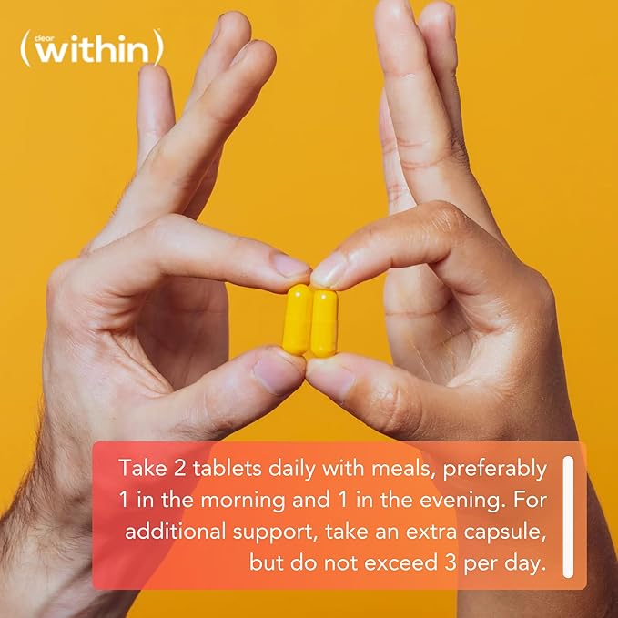 Clear Within Clear Skin Vitamin - with 10 Natural Ingredients for Acne-Free, Clearer Complexion, Oil Control & Blemish Minimization. Supports Skin Clarity | Non-Synthetic 60 Cap/Bottle-StrideForce Fitness