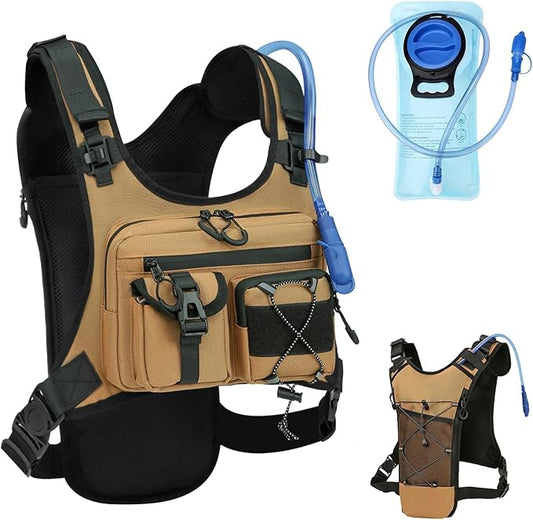 USA Original Patent Running Hydration Vest Backpack, Lightweight Chest Pack with 2.0L Water Bladder Bag Daypack for Hiking Running Cycling Race Marathon for Women Men-StrideForce Fitness