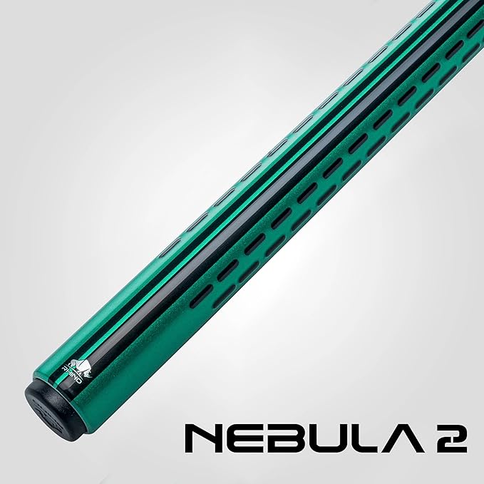 RHINO Nebula 2 Pool Cue - 100% Carbon Fiber Shaft & Composite Butt. Time Crystal Tip, Pro Taper Design, 12.4 mm,12.8 mm. 3/8-8 Joint, 3D Friction Grip. Low Deflection Pool Cue-StrideForce Fitness