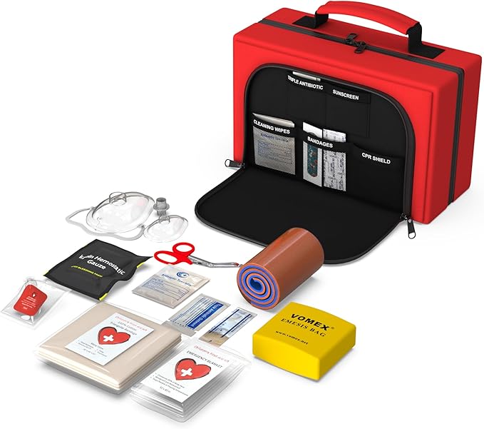 Family First Aid & CPR Kit - Emergency Medical Kit for The Entire Family, Child, Kids, and Youth. Perfect for Camping, Travel, Car, Hiking, Sports, Outdoor, and Home - First Aid Guide Life Safety Pro-StrideForce Fitness