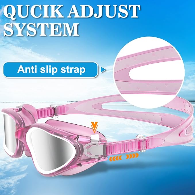 WIN.MAX Polarized Swimming Goggles Swim Pool Goggles Anti Fog Anti UV No Leakage Clear Vision for Men Women Adults Teenagers-StrideForce Fitness