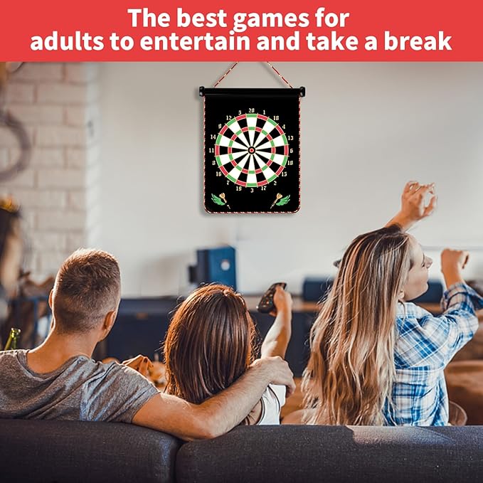 Magnetic Dart Board Games for Kids with 12 Darts Outdoor Toys for Boys Age 8-13 Cool Stuff for Boys Gifts Ideas for Teenage Boys Girls Age 8 9 10 11 12 13 14 15 16 Game Room Decor-StrideForce Fitness
