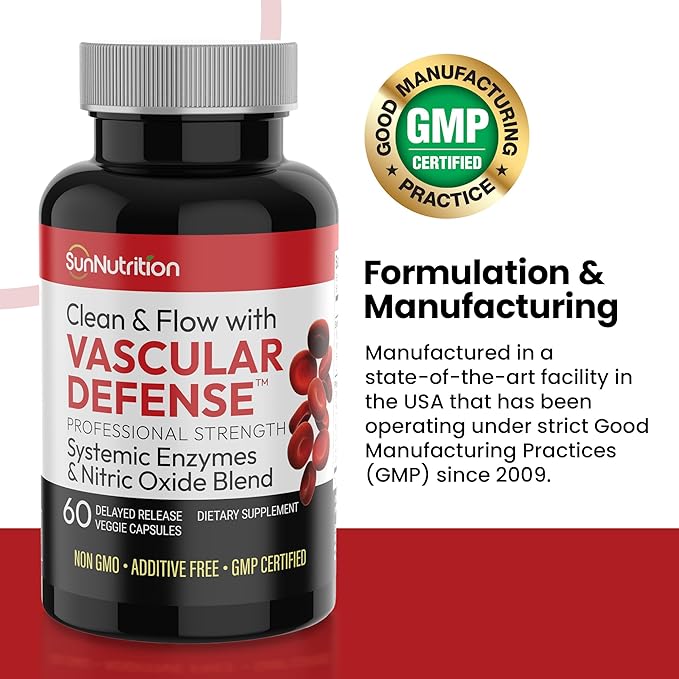 Nattokinase Supplement Nitric Oxide Capsules Beet Root Extract High Potency Lumbrokinase & Bromelain Systemic Enzymes Spike Protein Detox Clean & Flow Vascular Defense 60 Caps 30 Servings-StrideForce Fitness