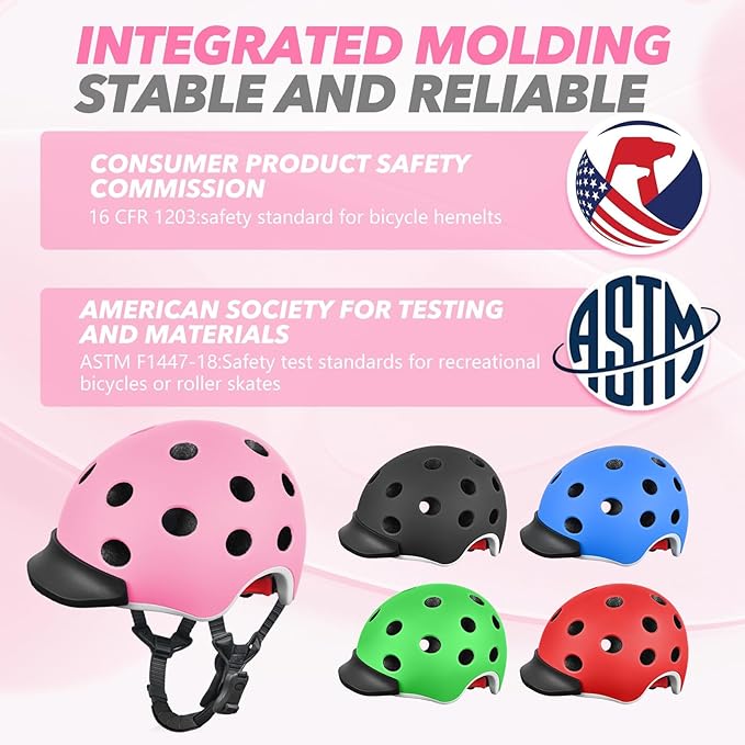 Kids Bike Helmet for 5-8-14 Kids Skateboard Helmet Boys Girls Child Youth Adjustable Lightweight Ventilation and Multi-Sports Scooter Cycling Roller Balance Bike-StrideForce Fitness