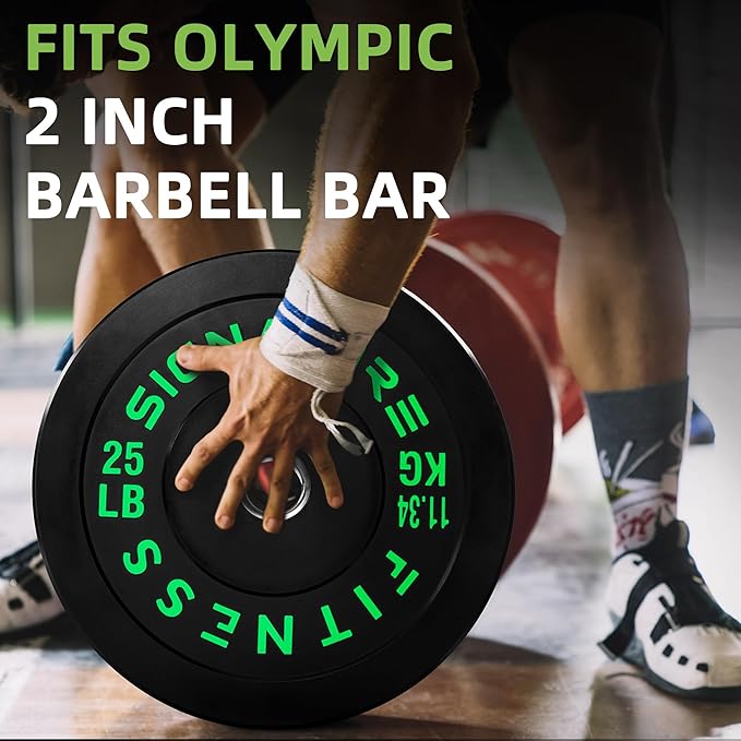 Olympic Bumper Plates Set, 2" Weight Plates for Strength Training & Weightlifting, Paris or Set or Set with Barbell, Multiple Options-StrideForce Fitness