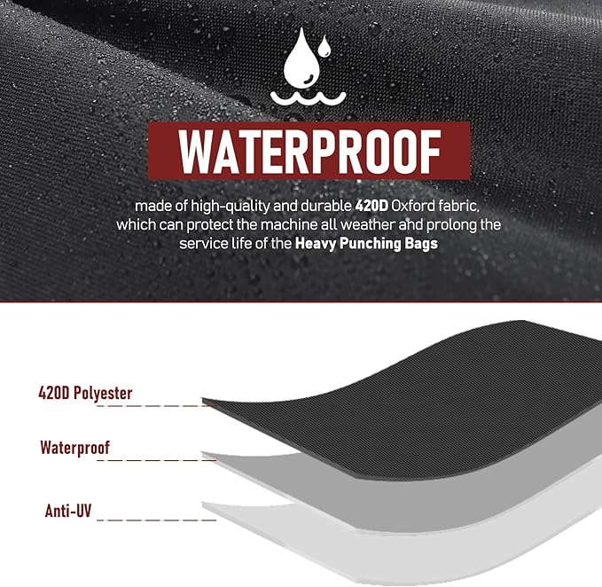 Freestanding Punching Bag Cover Outdoor Waterproof Protective Cover for Boxing Bag-StrideForce Fitness