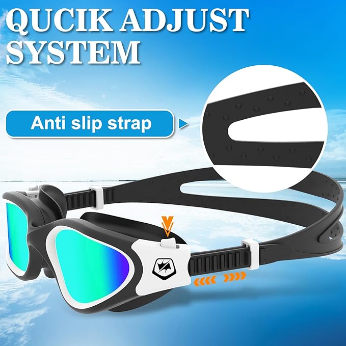 WIN.MAX Polarized Swimming Goggles Swim Pool Goggles Anti Fog Anti UV No Leakage Clear Vision for Men Women Adults Teenagers-StrideForce Fitness