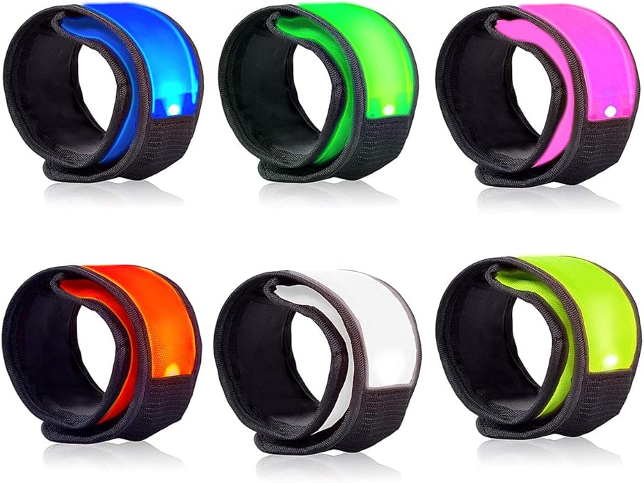 LOBKIN Safety Bracelets, LED Slap Armband Kids Walking at Night Safe LED Light Wrist Light Reflective Belt, Magic Band Running Lights for Runners-StrideForce Fitness