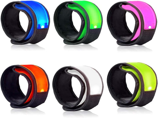 LOBKIN Safety Bracelets, LED Slap Armband Kids Walking at Night Safe LED Light Wrist Light Reflective Belt, Magic Band Running Lights for Runners-StrideForce Fitness