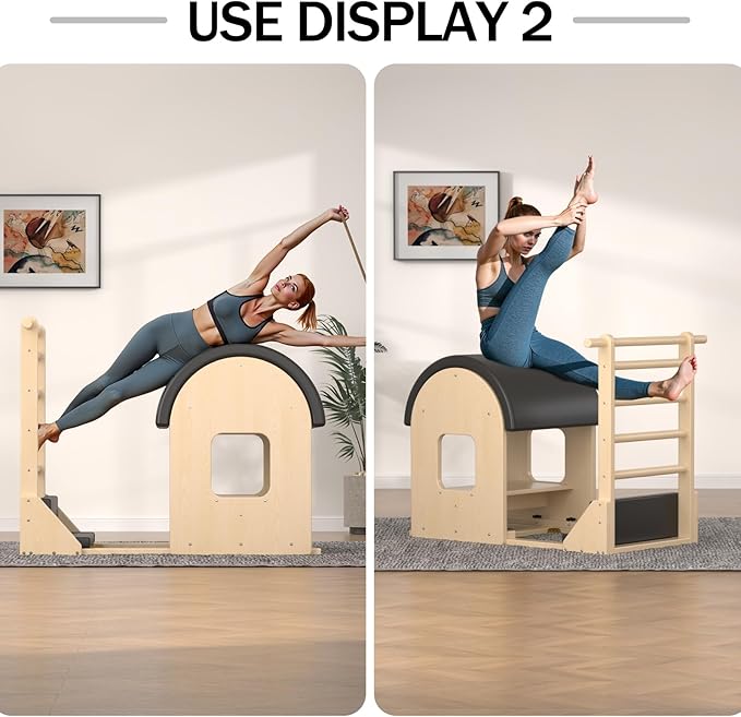 Pilates Barrel, Pilates Spine Corrector is Designed for People who Work in Offices, Pilates Arc Corrects Posture, Relaxes,Stretches to Make The Spine Soft and Supple- Sturdy Solid-3h09n1-StrideForce Fitness