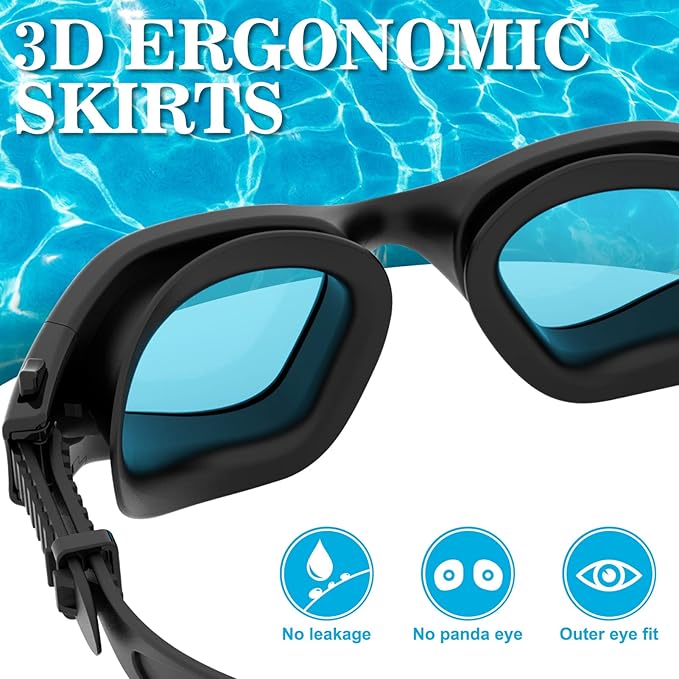 WIN.MAX Polarized Swimming Goggles Swim Pool Goggles Anti Fog Anti UV No Leakage Clear Vision for Men Women Adults Teenagers-StrideForce Fitness
