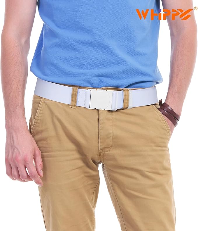 WHIPPY Mens Elastic Stretch Belt Unisex Adventure Web Belt for Women Men with Non-Metal Buckle Adjustable Belts-StrideForce Fitness