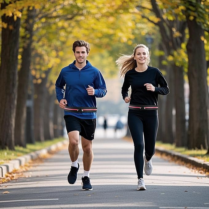 Slim Running Belts for Women Men - Running Phone Holder Fanny Pack for Key, Accessories Fits ALL Cell Phones, Pink-StrideForce Fitness