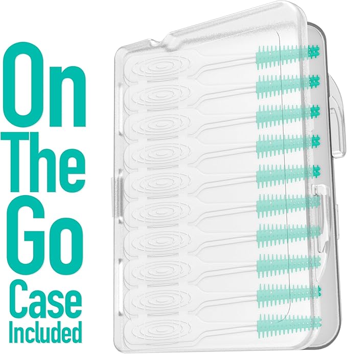 Dr. Emma Dental Picks Narrow Space Mint Soft Rubberized Tooth Picks Tight Floss Pick Easy to Use Brush Picks for Teeth Cleaning and Gum Health 100Ct/Pack, 2 Pack(200Ct)