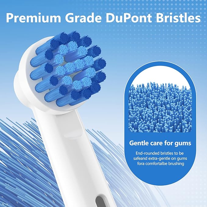 THISONG Sensitive Replacement Brush Heads for Braun Electric Toothbrush, Soft Bristles Provide A Comfortable and Gentle Brushing Experience for Sensitive Gums, Pack of 8