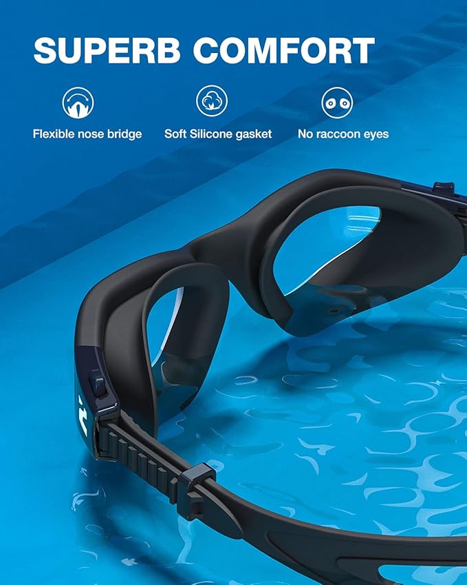 ZIONOR Swim Goggles, G1 SE Swimming Goggles Anti-fog for Adult Men Women-StrideForce Fitness