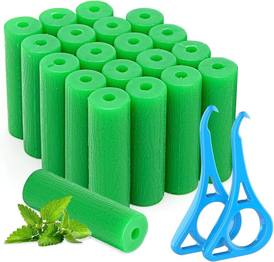 BVN Aligner Chewies, 20 Pieces Orthodontic Chewies with 2 Pieces Aligner Remover Tool, Retainer Chewies, Dental Chewies for Aligners, Orthodontic Dental Chewies Munchies, Green