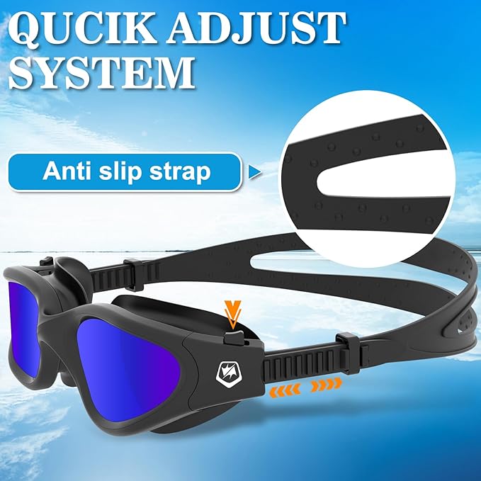 WIN.MAX Polarized Swimming Goggles Swim Pool Goggles Anti Fog Anti UV No Leakage Clear Vision for Men Women Adults Teenagers-StrideForce Fitness
