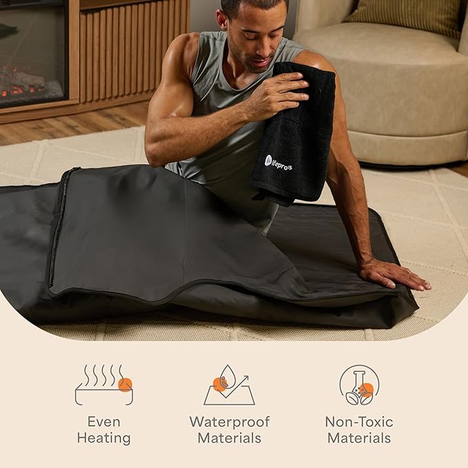 LifePro RejuvaWrap Infrared Sauna Blanket for Detox & Relaxation – Available in 5 Colors & 3 Models – Portable Far Infrared at Home Sauna for Muscle Relief, Circulation & Recovery – 9 Heat Levels-StrideForce Fitness