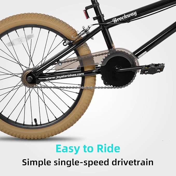 JOYSTAR Brockway Freestyle Kids BMX Bikes 20" 24" Kids Bicycles for 6-14 Years Old Boys Girls and Beginner-Level Riders 2 Pegs Multiple Colors-StrideForce Fitness