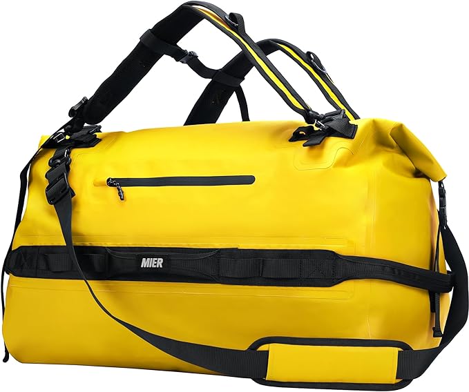 MIER Large Waterproof Duffel Bag Rolltop Dry Backpack Duffle Bags for Kayaking, Rafting, Boating, Swimming, Camping, Travel, Gym, Beach, 60L/80L-StrideForce Fitness