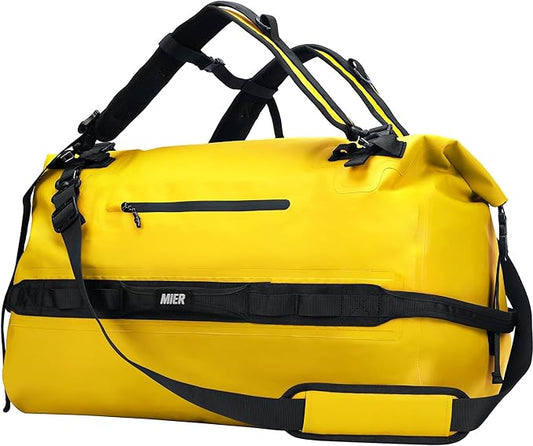 MIER Large Waterproof Duffel Bag Rolltop Dry Backpack Duffle Bags for Kayaking, Rafting, Boating, Swimming, Camping, Travel, Gym, Beach, 60L/80L-StrideForce Fitness