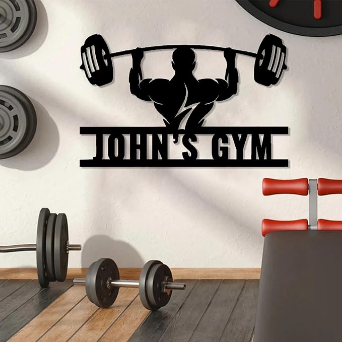 Luxury Personalized Home Gym Sign, Metal Wall Art, Home Gym Decor, Gifts for Fitness Lovers, Workout Room Decor-StrideForce Fitness