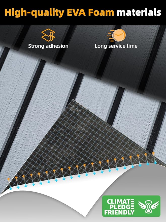 FOCEAN Boat Flooring EVA Foam Boat Decking Faux Teak Marine Flooring Boat Mat Boat Carpet Sheet for Motorboat RV Yacht Kayak Surfboard, 94.5"x 47.2"/35.4"/23.6"/15.7"-StrideForce Fitness