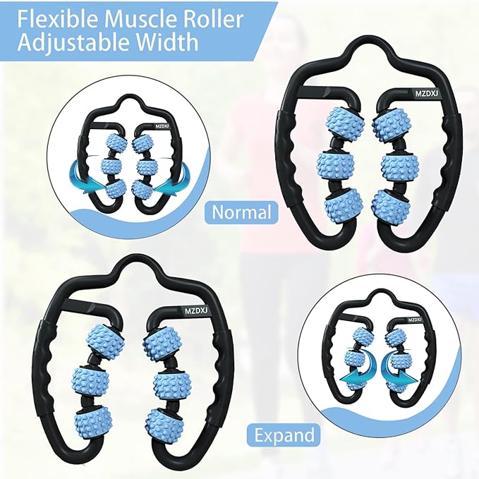Cellulite Massage Tool Deep Fascia Massager & Dimpled Skin Remover for Legs - Anti-Cellulite Roller Tech with Lymphatic Drainage, Smooth Skin & Pain Relief for Thighs & Buttocks Sculpting