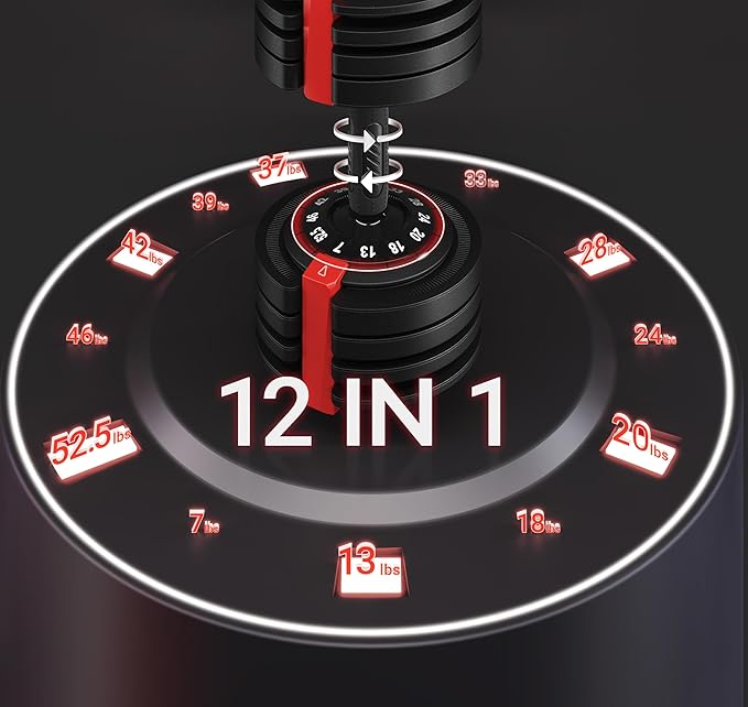 Yaheetech Adjustable Dumbbell Set 28/40/52.5/90LBS Adjustable Dumbbells Fast Adjust Dumbbell Weight Set with Anti-Slip Handle and Tray for Men/Women Home Gym Strength Training Equipment Single/Pair-StrideForce Fitness