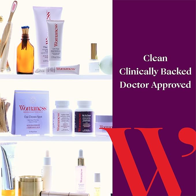 Womaness Active Glow Hair Skin and Nails Vitamins - Biotin, Longvida Curcumin & Hyaluronic Acid Supplements for Joint Health, Dry Skin & Thinning Hair (30 Capsules)-StrideForce Fitness