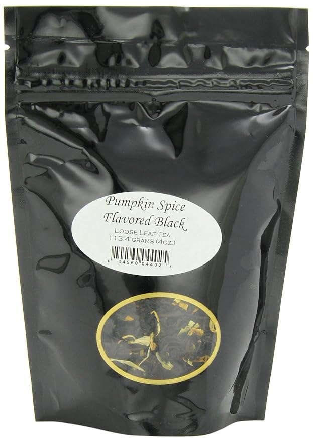 Pumpkin Spice Flavored Loose Leaf Black Tea Pouches - 4oz | Rooibos and Black Tea Blend | Natural Pumpkin and Cinnamon Notes | Cozy Autumn Tea | Small Batch | Fall Spiced Tea for Hot or Iced Use-StrideForce Fitness