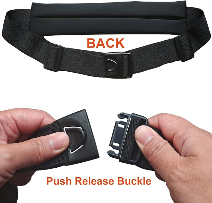 Running Belt Fanny Pack, Slim Runners Waist Pack for Men & Women [Fits ALL Phones], Money Belt, Reflective Running Gear Accessories Fitness Phone Holder for Exercise Marathon Jogging (Black1)-StrideForce Fitness