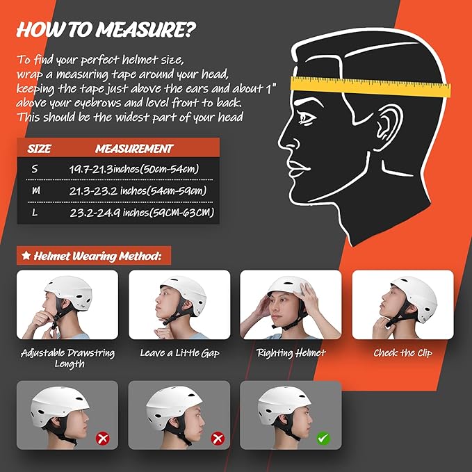 Vihir Adult Water Sports Helmet with Ears - Adjustable Helmet,Perfect for Kayaking, Boating,Surfing-StrideForce Fitness