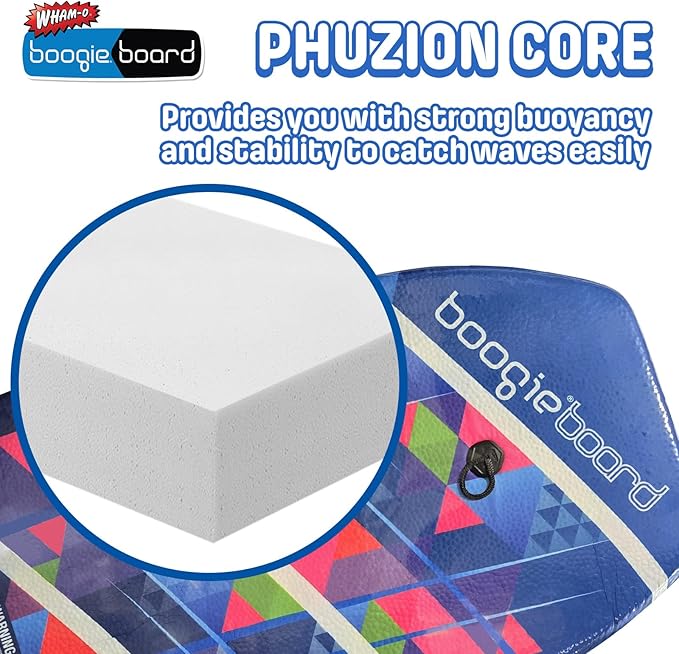 Wham-O Boogie Boards, 37" Body Board for Beach, Lightweight Bodyboard with Wrist Leash for Beginners and Training All Wave Conditions(1 Pack)-StrideForce Fitness