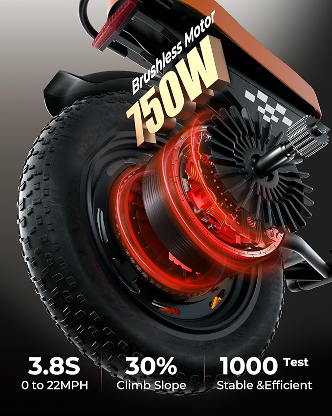 Electric Bike for Adults,16" Electric Dirt Bike with 750W Motor,22MPH 55 Miles PAS Range ebike,UL2849 Certified 374.4WH Battery USB Charging Commute Off Road Ebikes for Adults and Teens-StrideForce Fitness