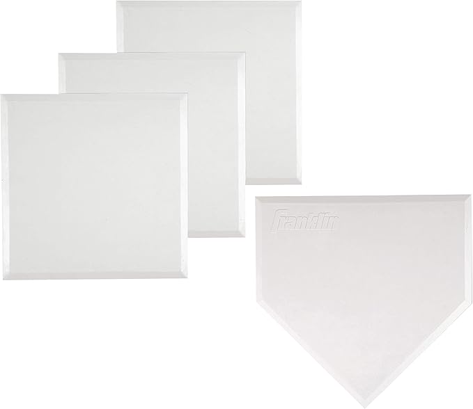 Franklin Sports MLB Baseball Base Set - Throw Down Rubber Bases for Baseball + Softball with Home Plate - Portable Backyard Baseball, Softball, Kickball Bases-StrideForce Fitness