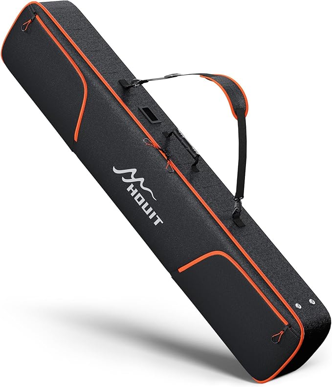 Padded Snowboard Bag, Waterproof Snowboard Travel Bags for Air Travel Flying - 1680D Reinforced, with Mesh Pocket, Ski Pole Pocket-StrideForce Fitness