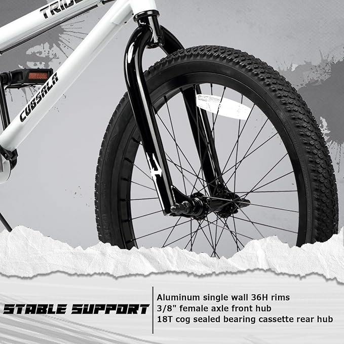 20 24 26 Inch BMX Race Bike Trident Bicycles Beginner-Level to Advanced Riders with 2 Pegs, Multiple Colors-StrideForce Fitness