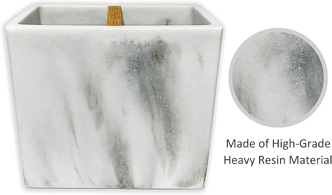 Santorini Resin Toothbrush Holder - Bathroom Accessories for Countertop Sink Organizer - Cute Stand for Kids Toothbrushes