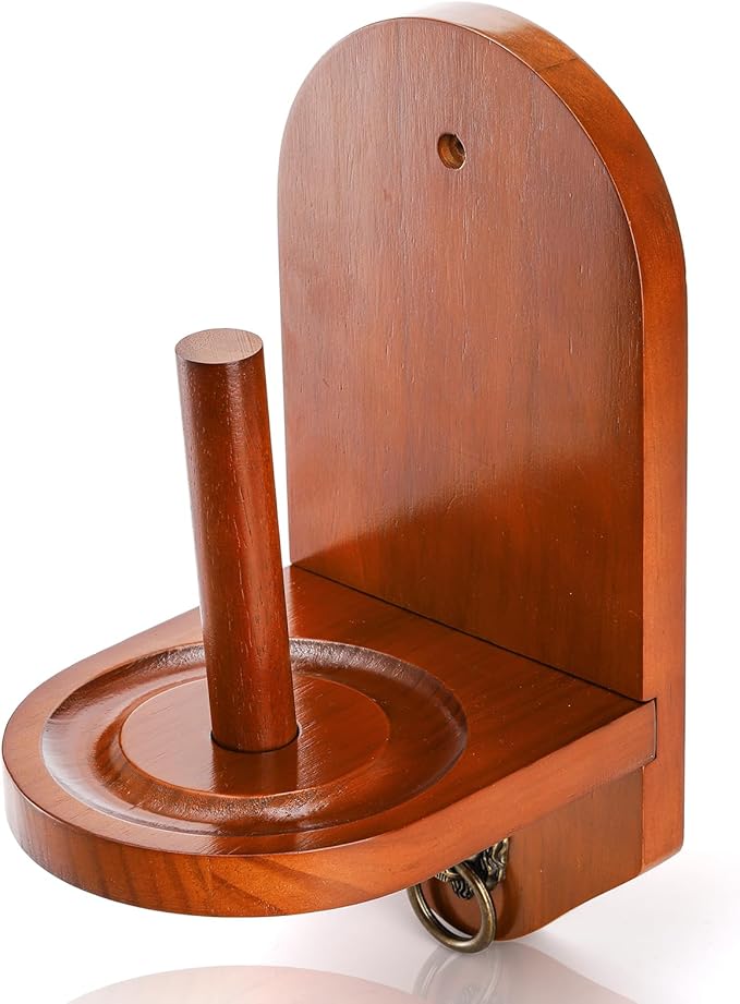 Wall Mounted Cone Chalk Holder, Solid Wood Pool Hand Chalk Holder, Billiards Pool Table Cone Chalk Holder with Beveled Edge and Hardware, Pool Table Accessories-StrideForce Fitness