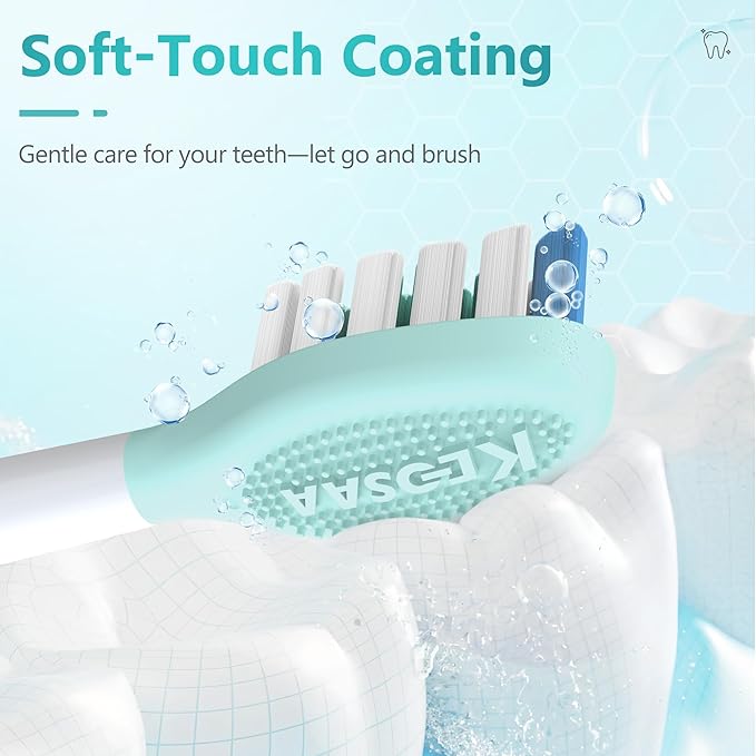 Replacement Toothbrush Heads for Philips Sonicare Electric Toothbrush, 2-in-1 Tongue Cleaner, 10 Pack, Mint Green,Suitable for Philips Sonicare Heads, C2, C1, C3, W1, W2, W3, G1, G2, G3